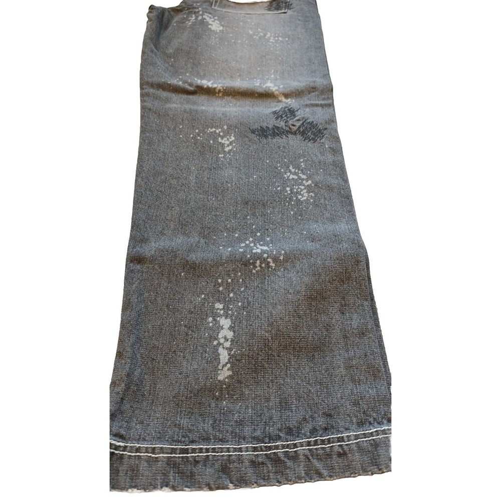 Vintage Y2K PJ MARK Men's Gray Denim Jeans 34/32 Baggy Wide Leg Cholo Skater - Picture 5 of 12